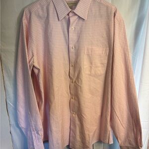 Tommy Bahama Light Pink Plaid Dress Shirt